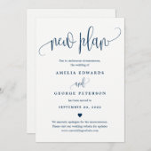 Schöne Calligraphy EDITABLE FARBUpdate Card Save The Date (Vorne/Hinten)