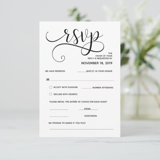 Schöne Calligraphy UAWG Enclosure Card Begleitkarte (Stehend Vorderseite)