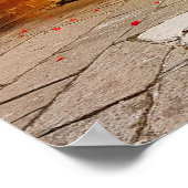 Schöne Canale Grande in den roten Blume von Venedi Poster (Ecke)