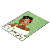 Schöne Caribbean Cook Nana Illustrationsgeschenke Notizblock (Linke Seite)