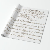 Schöne Carte Postale French Script Geschenkpapier (Ungerollt)