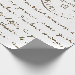 Schöne Carte Postale French Script Geschenkpapier