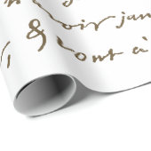 Schöne Carte Postale French Script Geschenkpapier (Rolleneckpunkt)