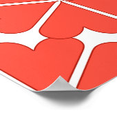 Schöne Cartoon Grußkarte mit farbenfroher Strömung Poster (Ecke)