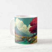 Schöne Cartoon Landschaft Tasse (Vorderseite Links)