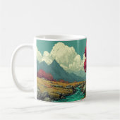 Schöne Cartoon Landschaft Tasse (Links)