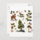 Schöne Castlemaine Stickerei Postkarte (Vorne/Hinten)