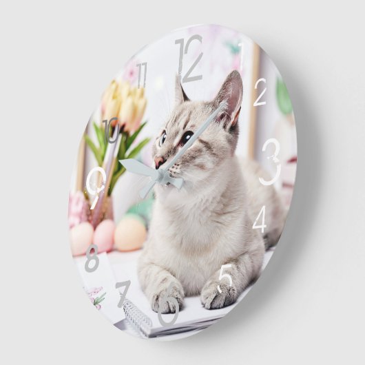 Schöne Cat Painting Wall Uhr (Winkel)