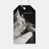 Schöne Cat-Themed Geburtstags Custom Gift Tags Geschenkanhänger (Rückseite)