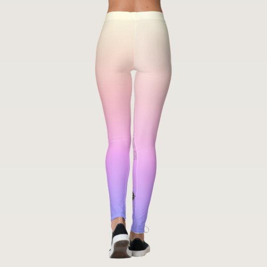 Schöne Ceylon-Rose bedroht Schmetterling Leggings (Rückseite)
