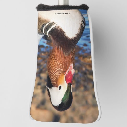 Schöne Chatty Mandarin Duck am Ufer Golf Headcover (Rotieren 90)