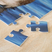 Schöne Chatty Mandarin Duck am Ufer Puzzle (Seite)