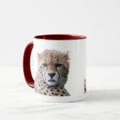 Schöne Cheetah Schöne Cat Foto Tasse (Vorderseite Links)