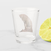 Schöne Cheetah Schönes Cat Foto Schnapsglas (Rückseite)