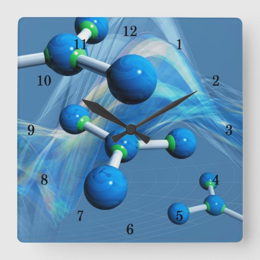 Schöne Chemie-Wall-Uhr Quadratische Wanduhr (Vorderseite)