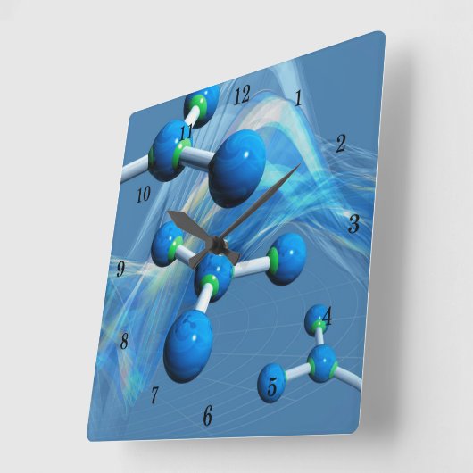 Schöne Chemie-Wall-Uhr Quadratische Wanduhr (Winkel)