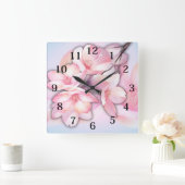 Schöne Cherry Blossom Acrylmauer Quadratische Wanduhr (Zuhause)
