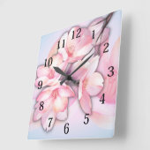 Schöne Cherry Blossom Acrylmauer Quadratische Wanduhr (Winkel)