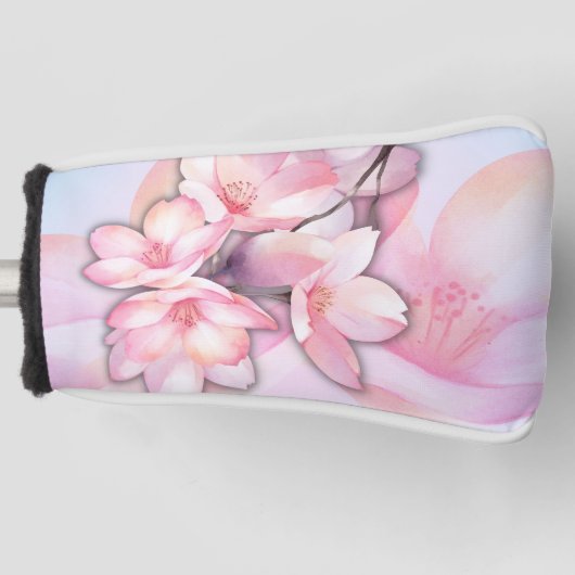 Schöne Cherry Blossom Putter Abdeckung Golf Headcover (Vorderseite)