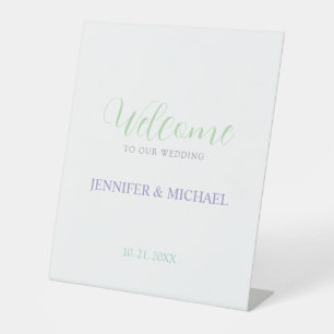 Schöne Chic Calligraphy Elegante Begrüßung Sockelschild