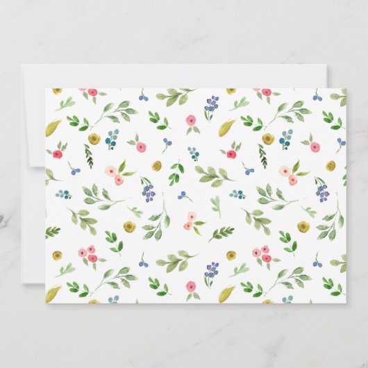 Schöne Chic-Flora wird meine Brautjungfrau sein Einladung (Rückseite)