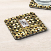 Schöne Chic Girly Mirror Elegantes Tagesgeschenk Getränkeuntersetzer (Linke Seite)