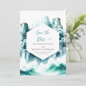 Schöne Chic-Hochzeit Save The Date (Stehend Vorderseite)