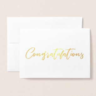Schöne Chic Kalligrafie Gratulation Folienkarte