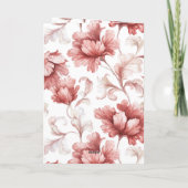 Schöne Chic Rote Blumen Geburtstag Karte (Rückseite)
