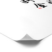 Schöne Chinesische Kalligrafie - dasselbe Denken Poster (Ecke)