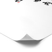 Schöne Chinesische Kalligrafie - Mann der Tugend Poster (Ecke)