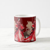 Schöne Chinesische Lady Kaffeetasse (VorderseiteRechts)