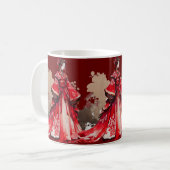 Schöne Chinesische Lady Kaffeetasse (Vorderseite Links)