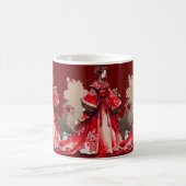 Schöne Chinesische Lady Kaffeetasse (Mittel)