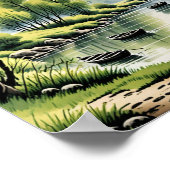 Schöne chinesische Landschaft Poster (Ecke)