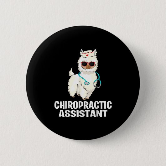 Schöne Chiropraktik Istant Llama Chiropraktiker Button (Vorderseite)