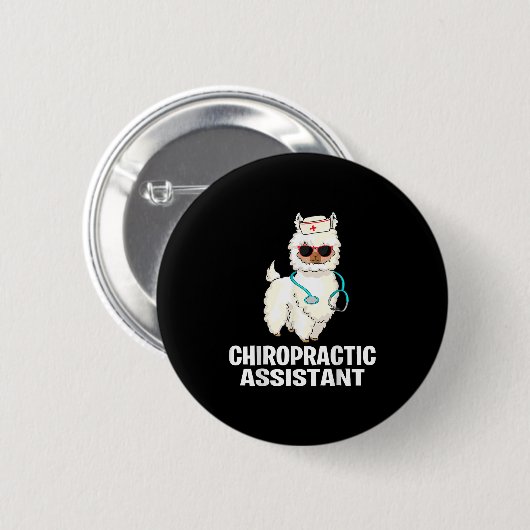 Schöne Chiropraktik Istant Llama Chiropraktiker Button (Vorne & Hinten)