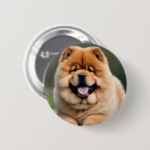 Schöne Chow Chow Button (Vorne & Hinten)