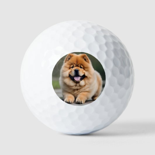 Schöne Chow Chow Golfball (Vorderseite)