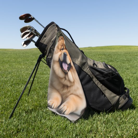 Schöne Chow Chow Golfhandtuch (Gras)