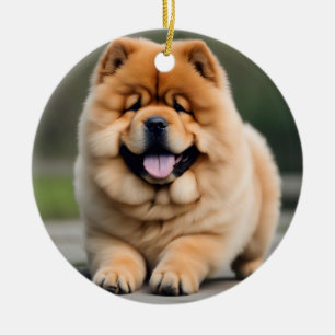 Schöne Chow Chow Keramik Ornament