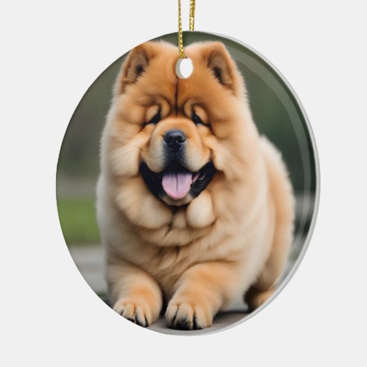 Schöne Chow Chow Keramik Ornament (Links)