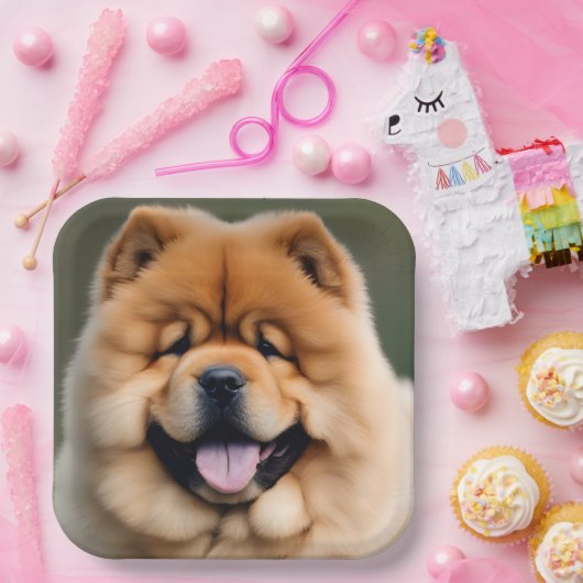 Schöne Chow Chow Pappteller (Party)