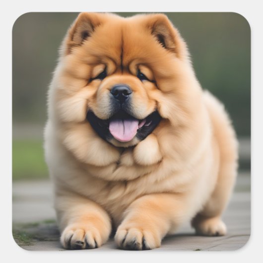 Schöne Chow Chow Quadratischer Aufkleber (Vorderseite)