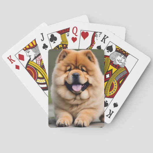 Schöne Chow Chow Spielkarten (Rückseite)