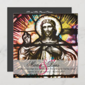 Schöne Christliche Hartglas Hochzeit Einladung (Vorne/Hinten)