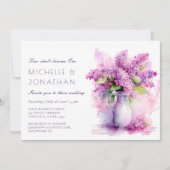 Schöne Christliche Hochzeit von Lilac Einladung (Vorderseite)