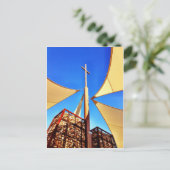 Schöne Christliche Kirche Cross Blue Sky Postkarte (Stehend Vorderseite)
