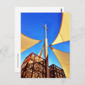 Schöne Christliche Kirche Cross Blue Sky Postkarte (Vorne/Hinten)