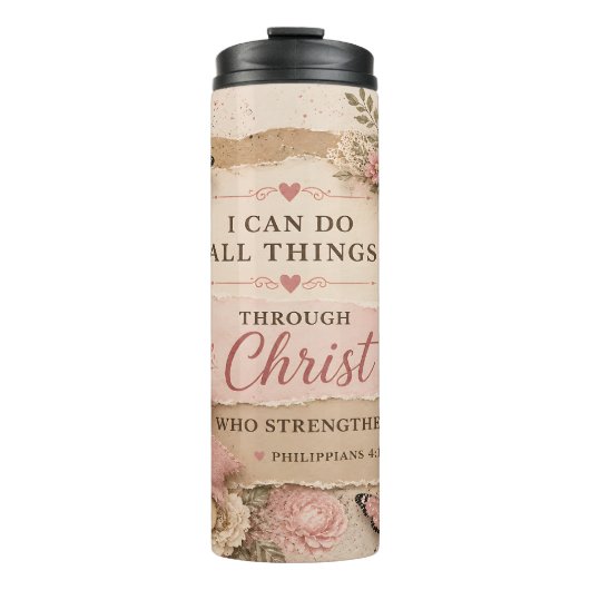 Schöne christliche Schrift Thermosbecher (Vorderseite)